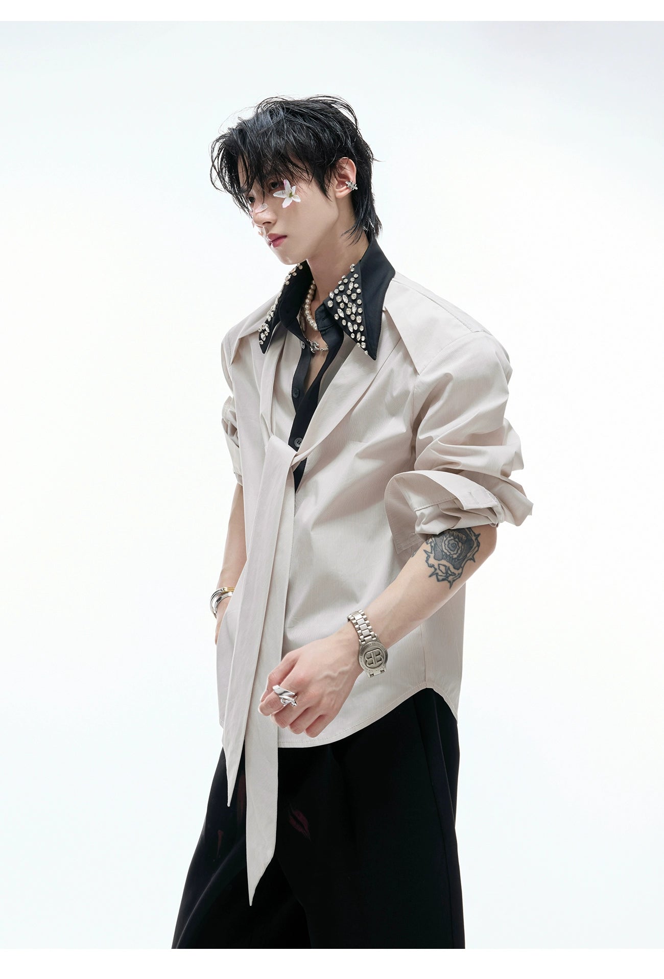 Studded Collar Dress Shirt