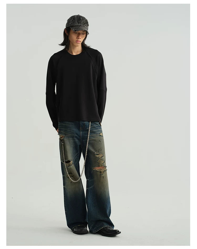 Panelled Crewneck Sweatshirt
