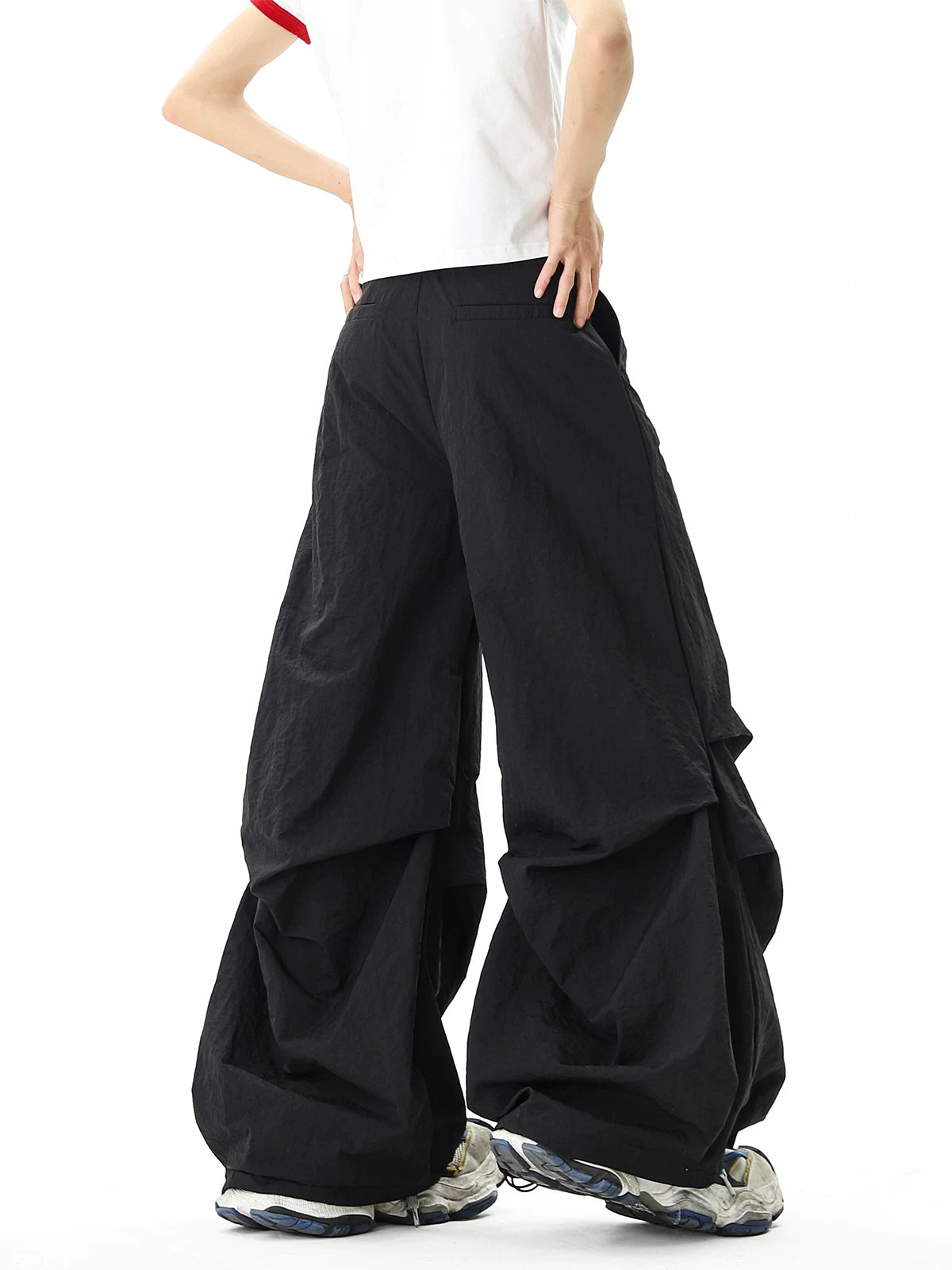 Obsidian Drape Parachute Skirt-Pants