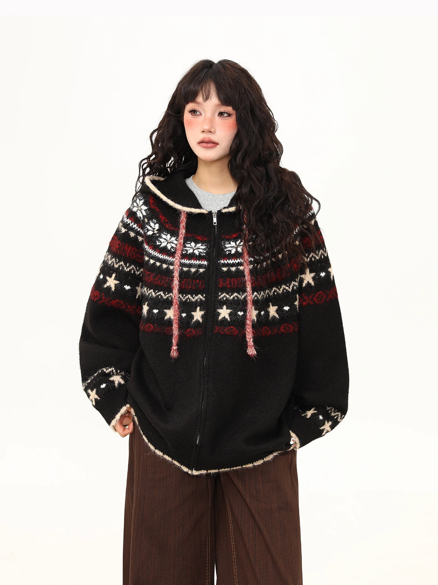 Midnight Constellation Knit Zip Hoodie