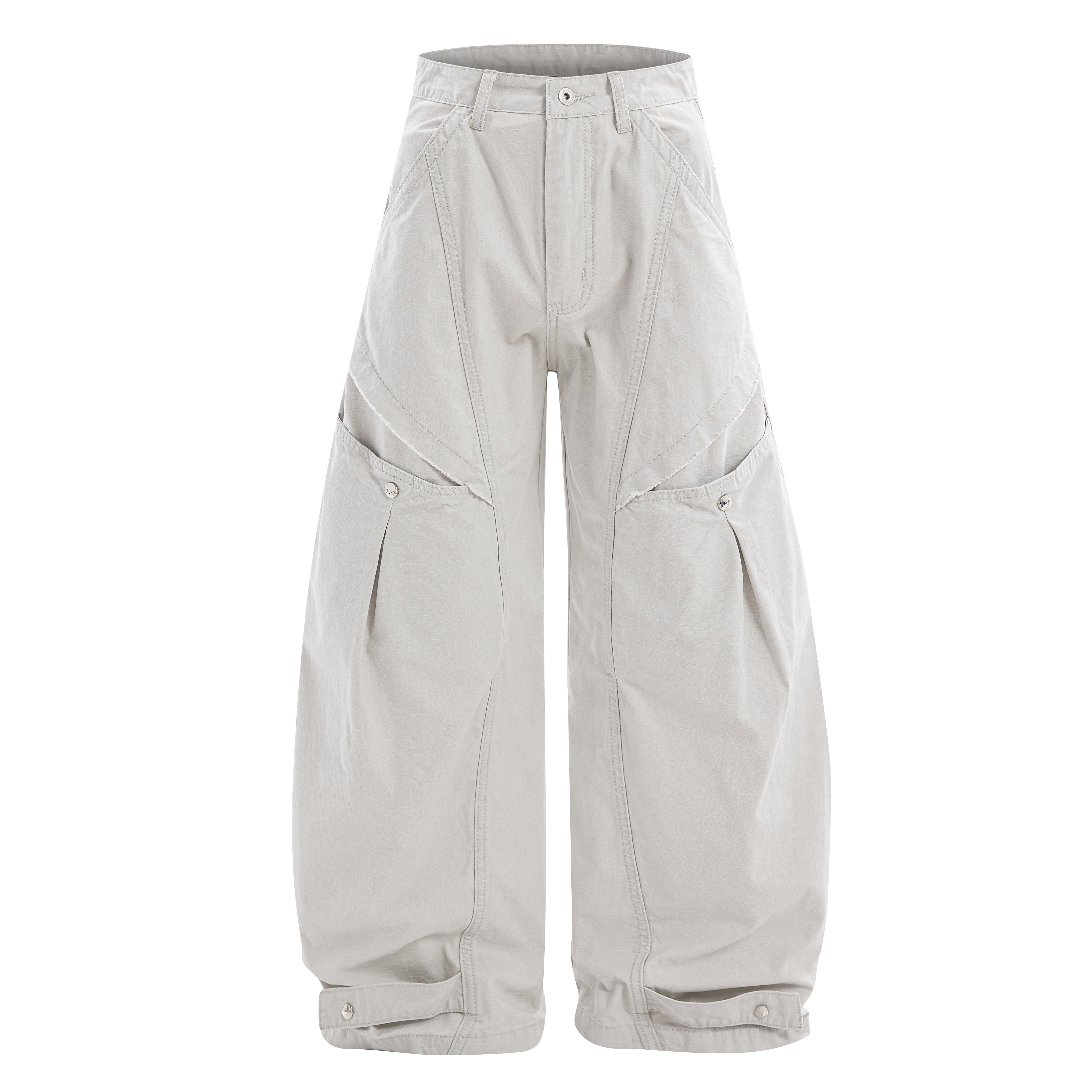 Men's Panel Rivet Wide-Leg Pants