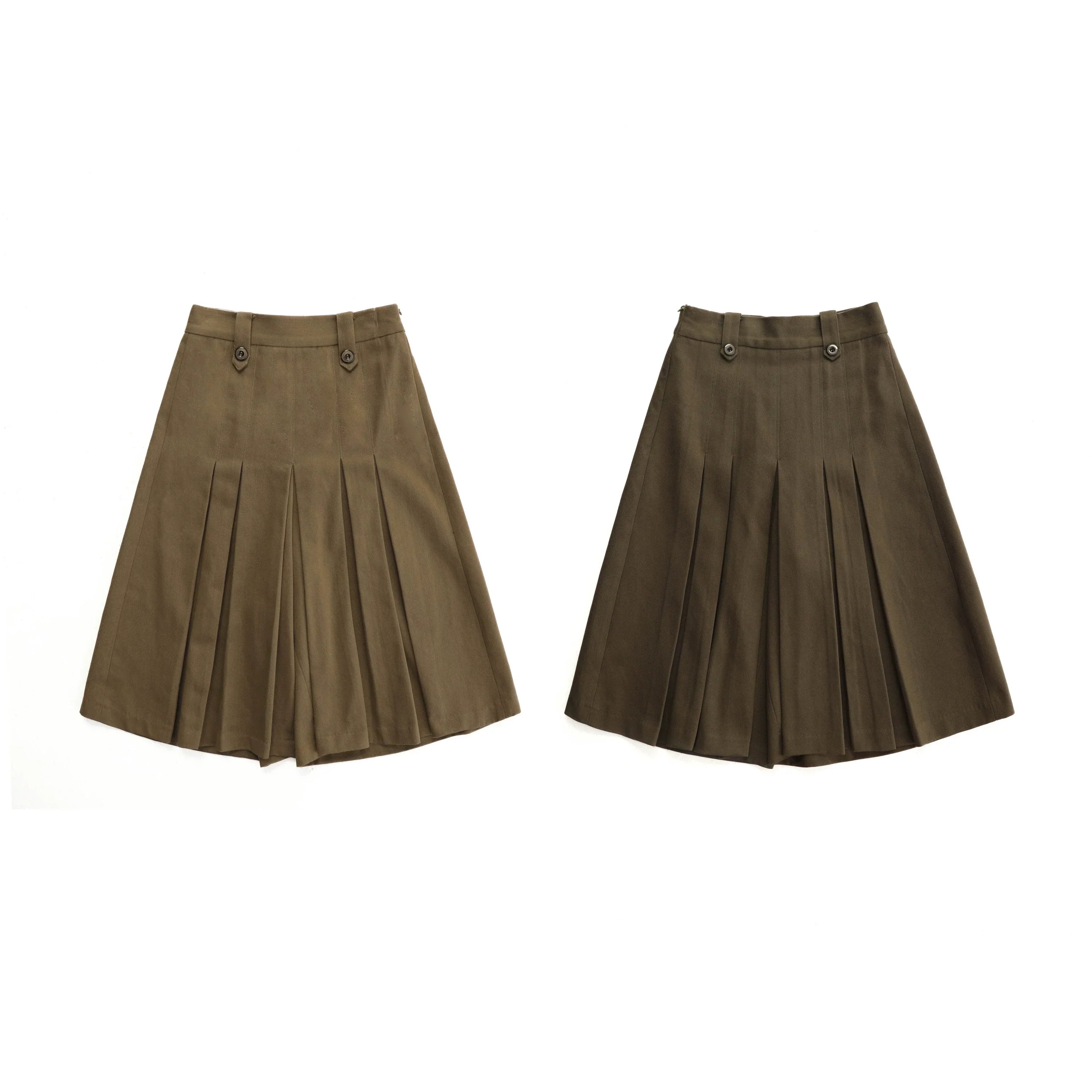 High Waisted Pleated Skirt - chiclara