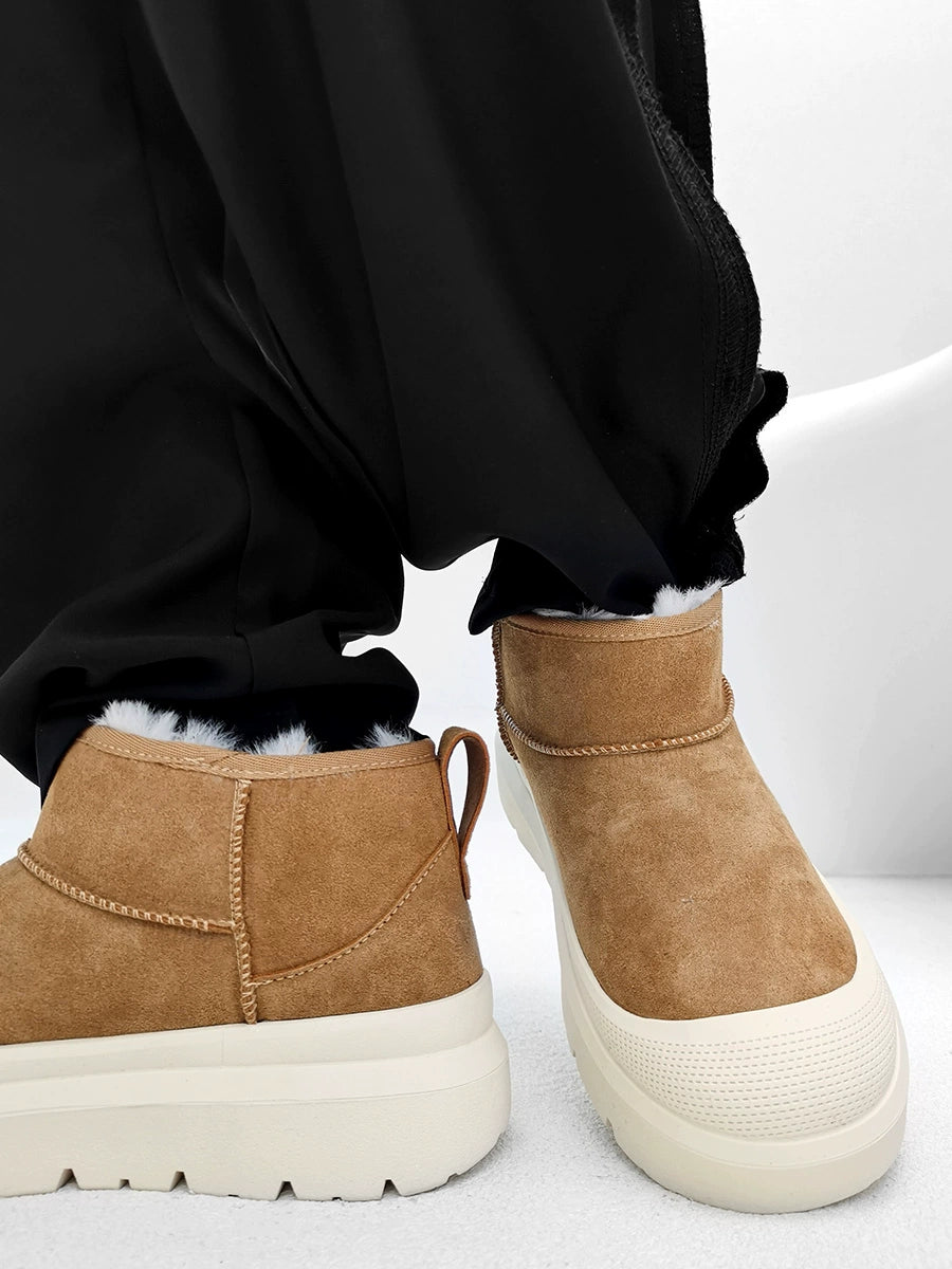Faux Fur Lined Suede Boots