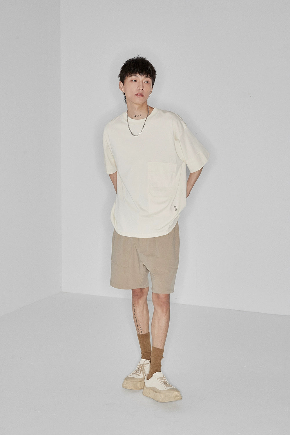 Drawstring Chino Shorts