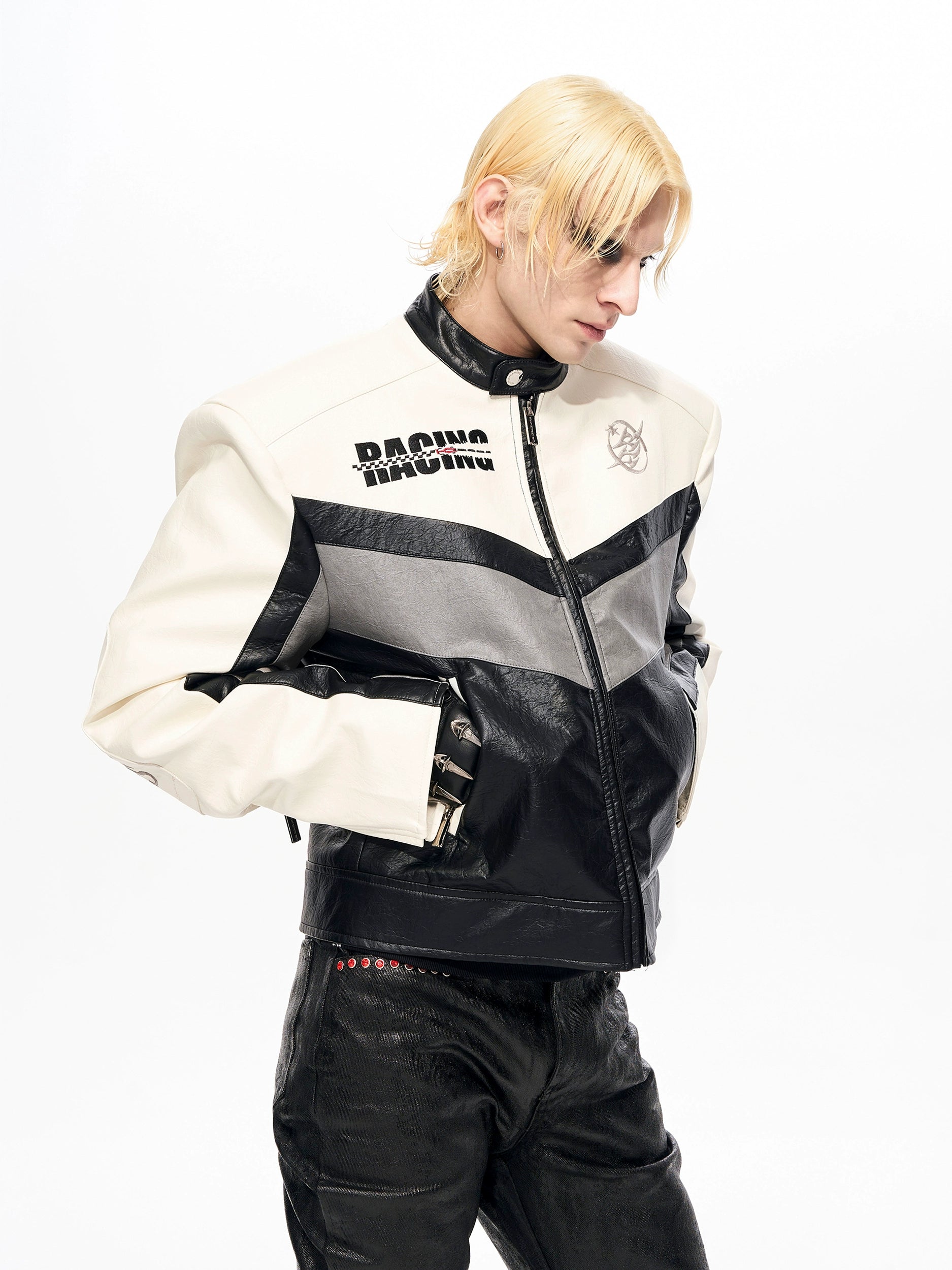 Blush Velocity Racing Moto Jacket