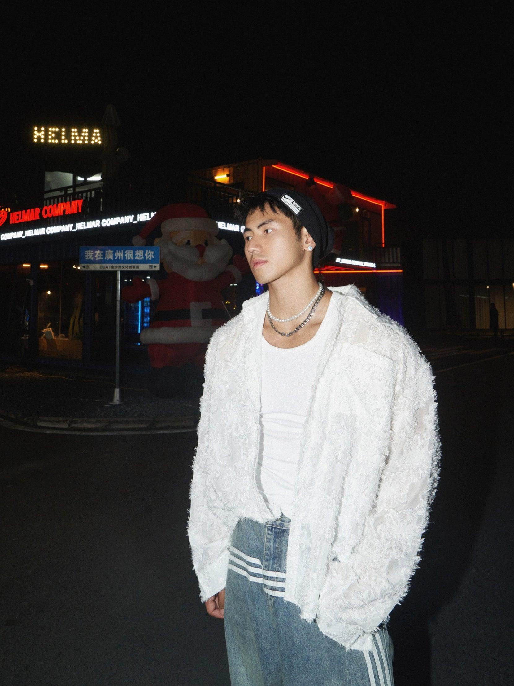 Fuzzy White Oversized Jacket