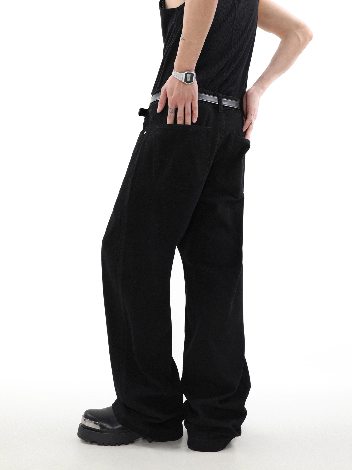 Noir Axis Clean Wide Jeans