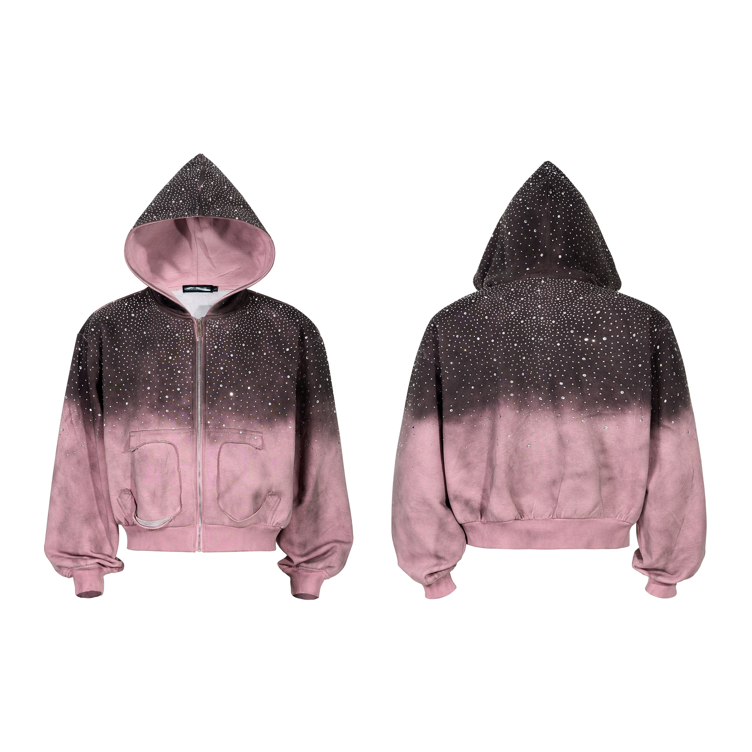 Galactic Drip Ombre Crystal Hoodie and Pants Setup