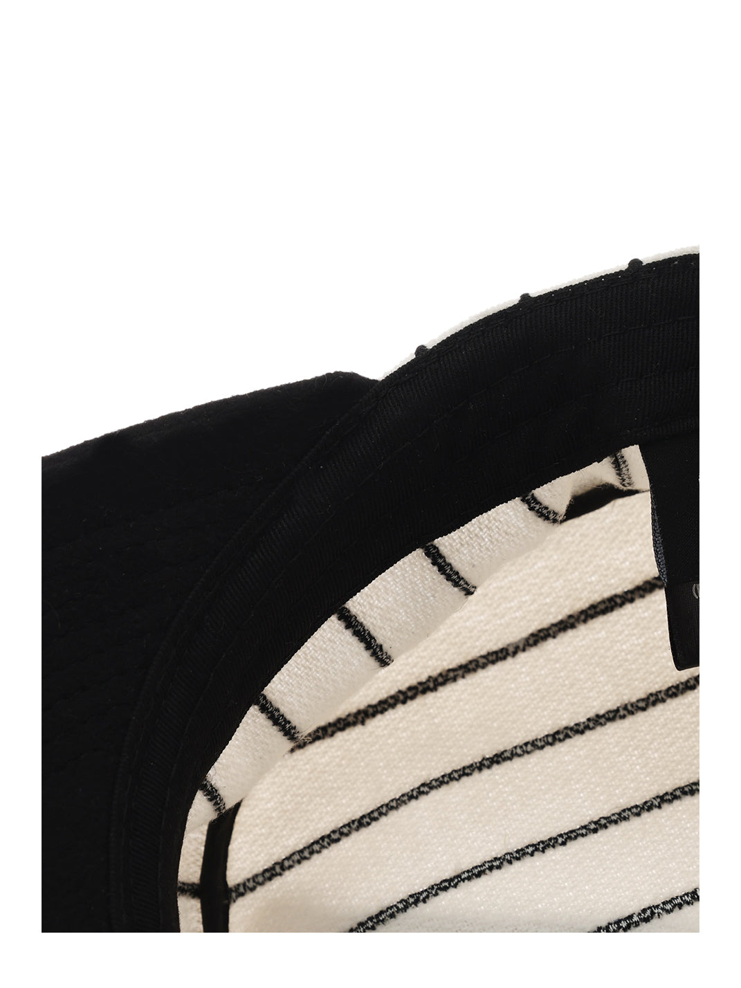 Pinstripe Wool-Blend C-Embroidered Cap - Black Embroidery - Interior stitching - view 7