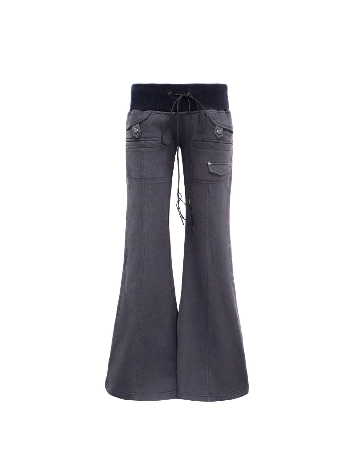 Ink Script Waistband Flare Pants