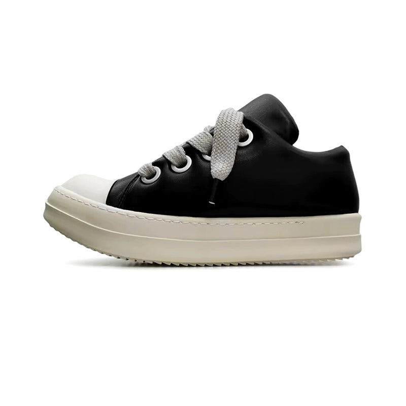 Black Thick Sole Casual Sneakers