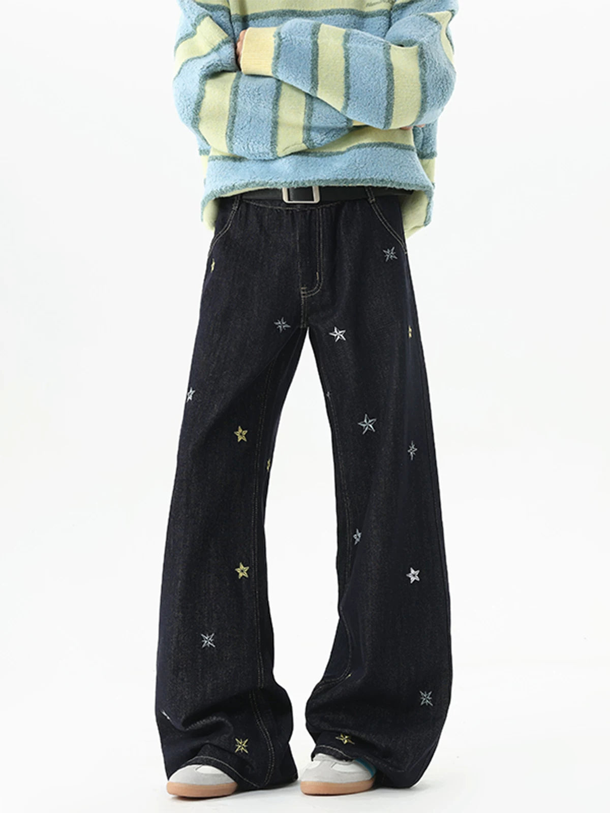 Midnight Starlight Wide-Leg Jeans