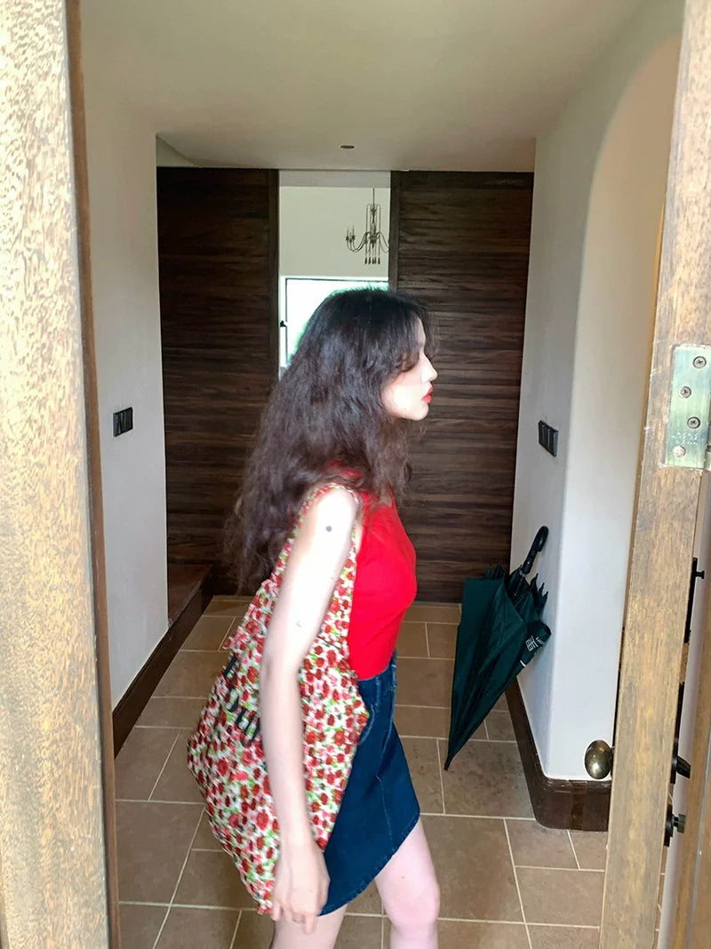 Retro Summer Slim-Fit Ribbed Tank Top