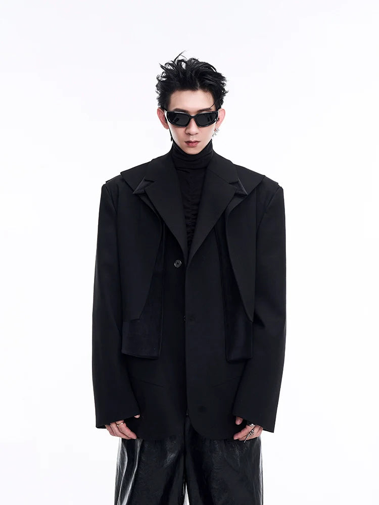 Oversized Double-Lapel Blazer