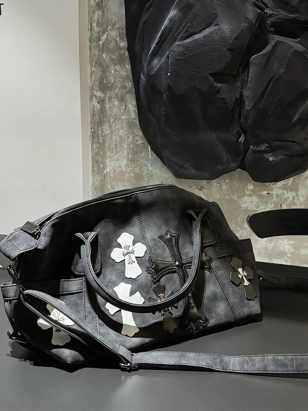 Midnight Relic Crossbody Satchel