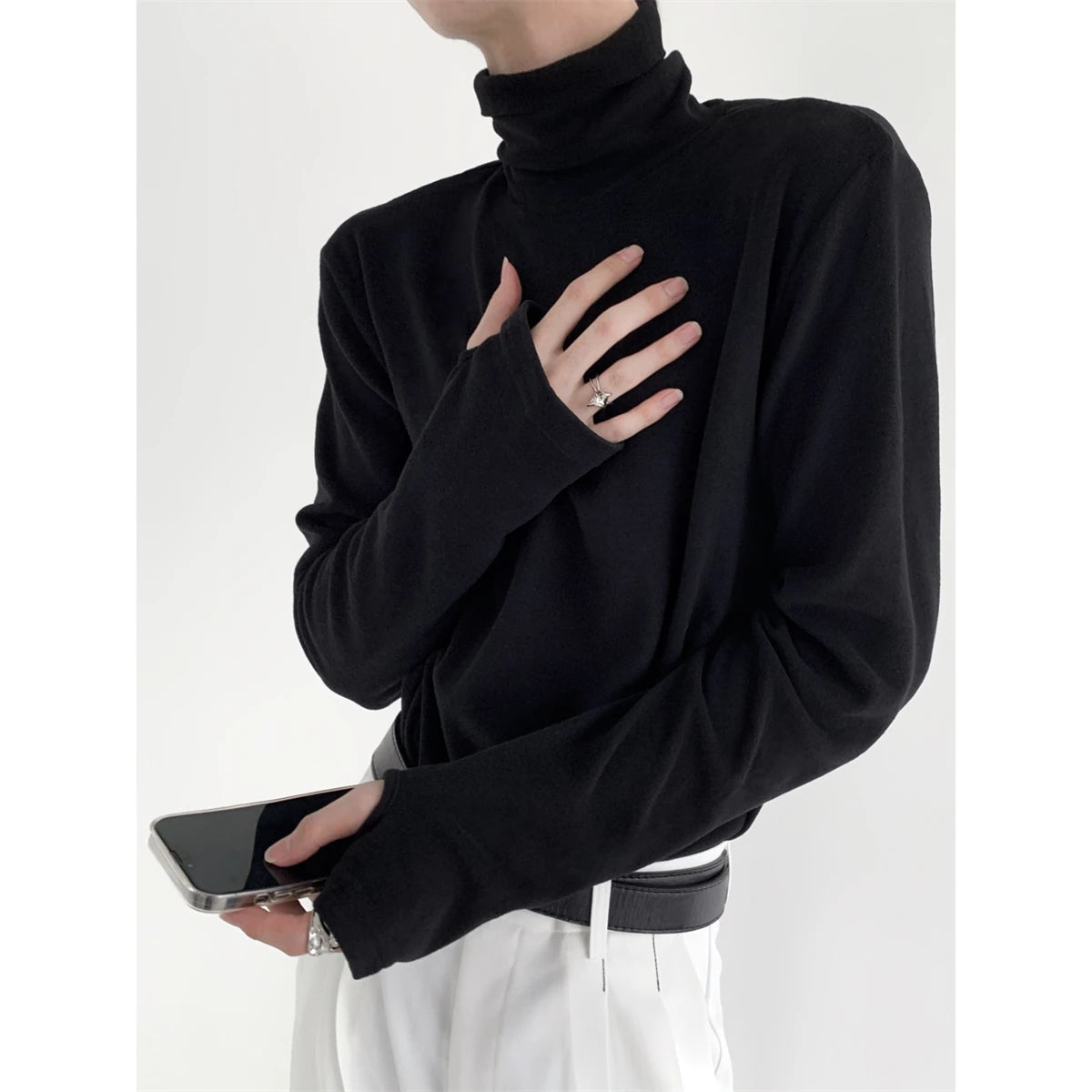 Slouch Turtleneck Top