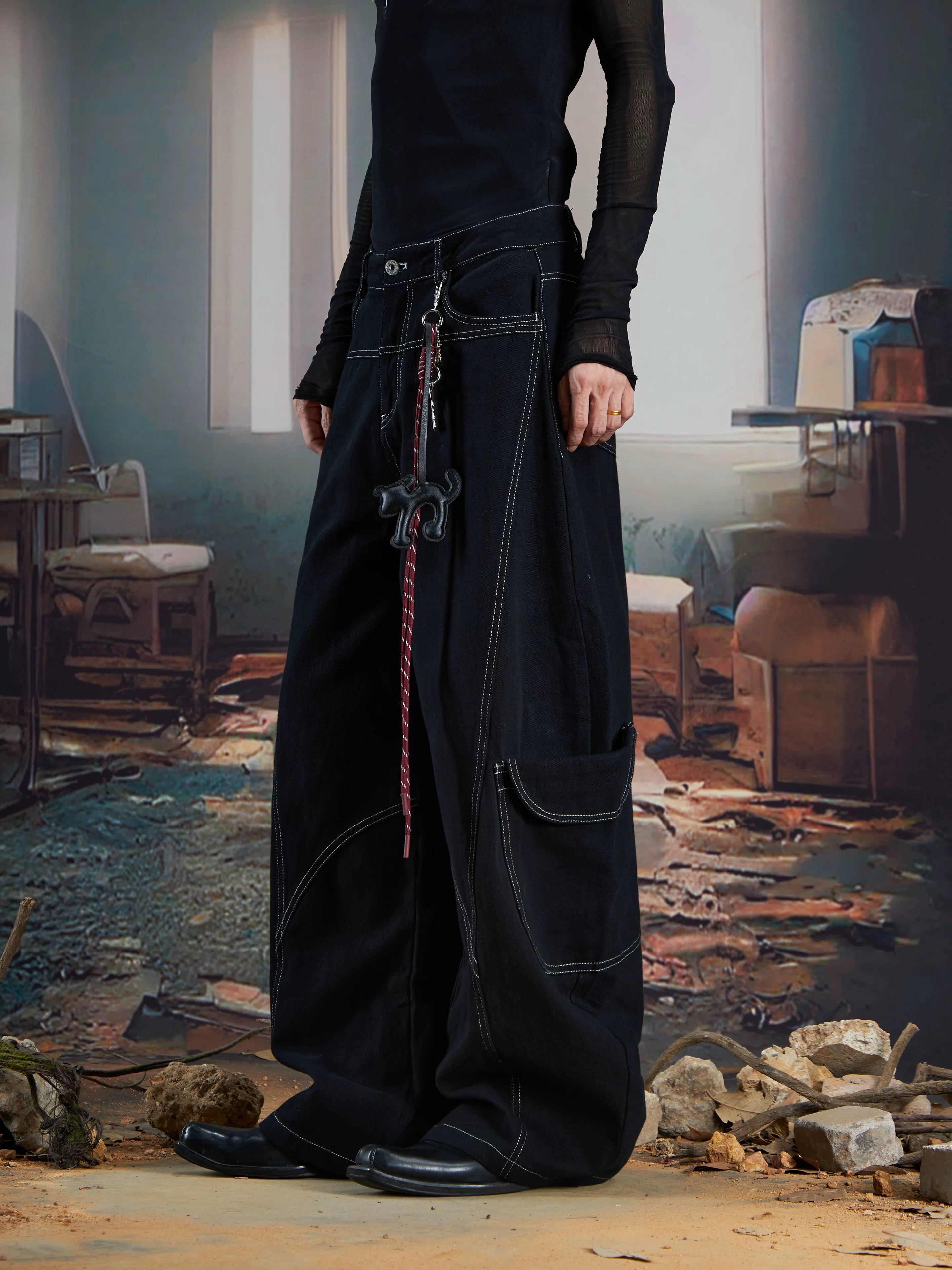 Outlaw Wide‑Leg Cargo Pants