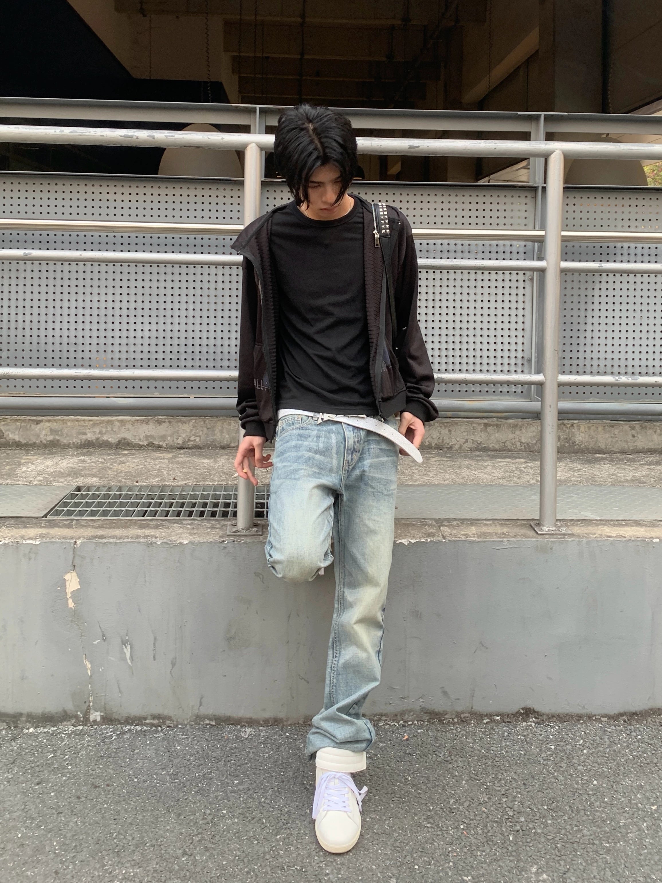 Ice Fade Vintage Wash Straight Jeans