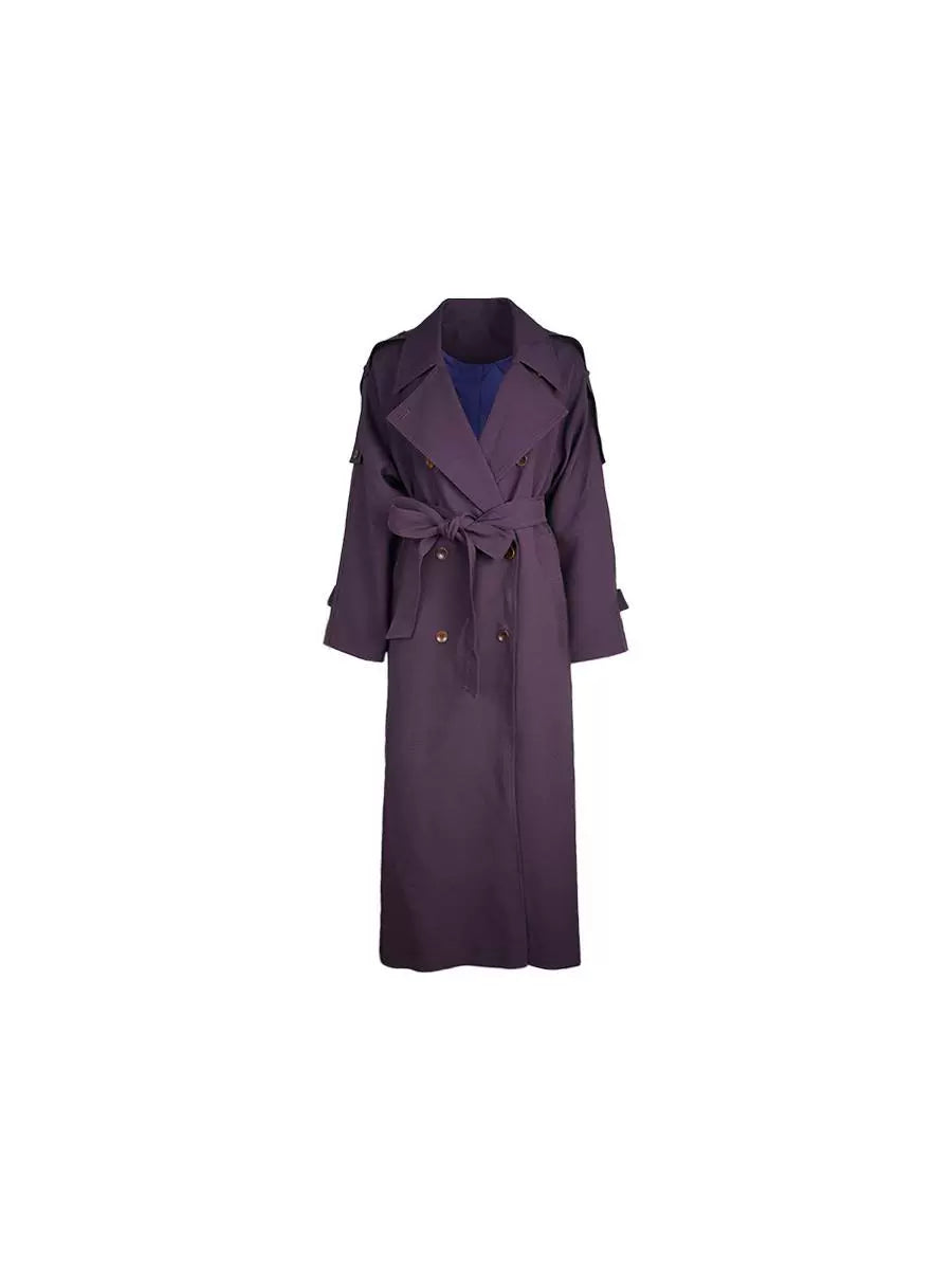 Long Belted Trench Coat