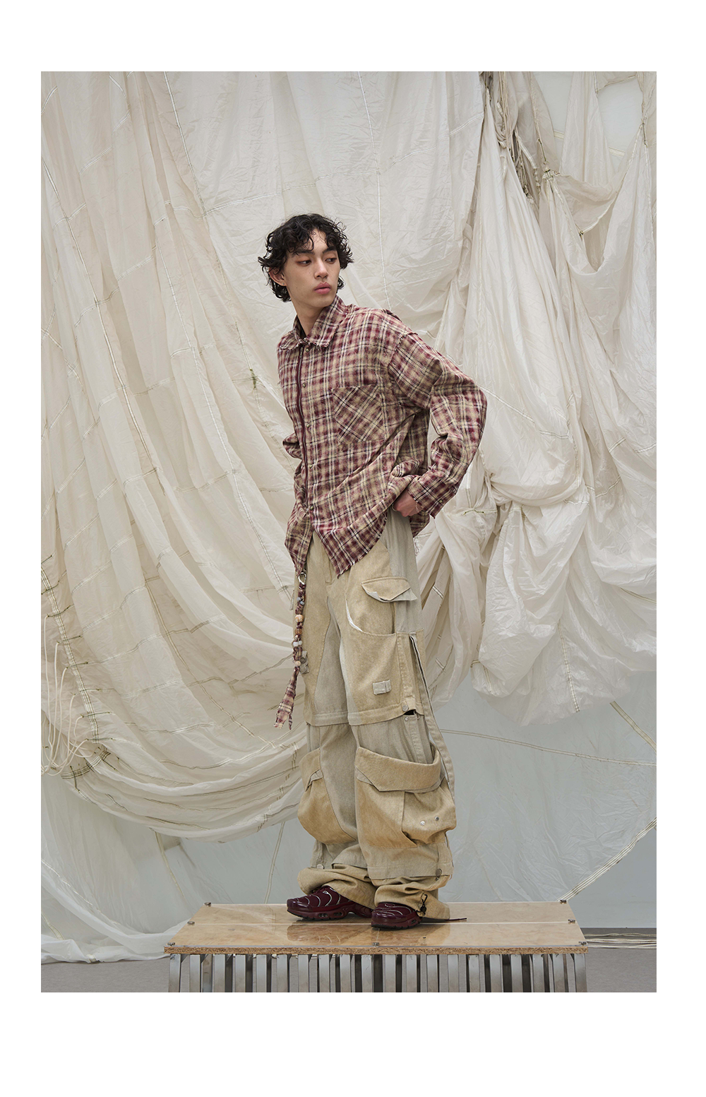 Convertible Panel Cargo Wide Leg Pants