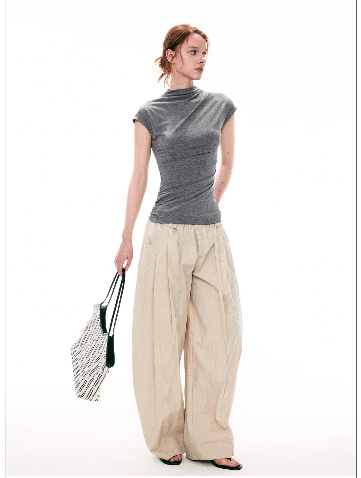 Draped Asymmetric Twist Top