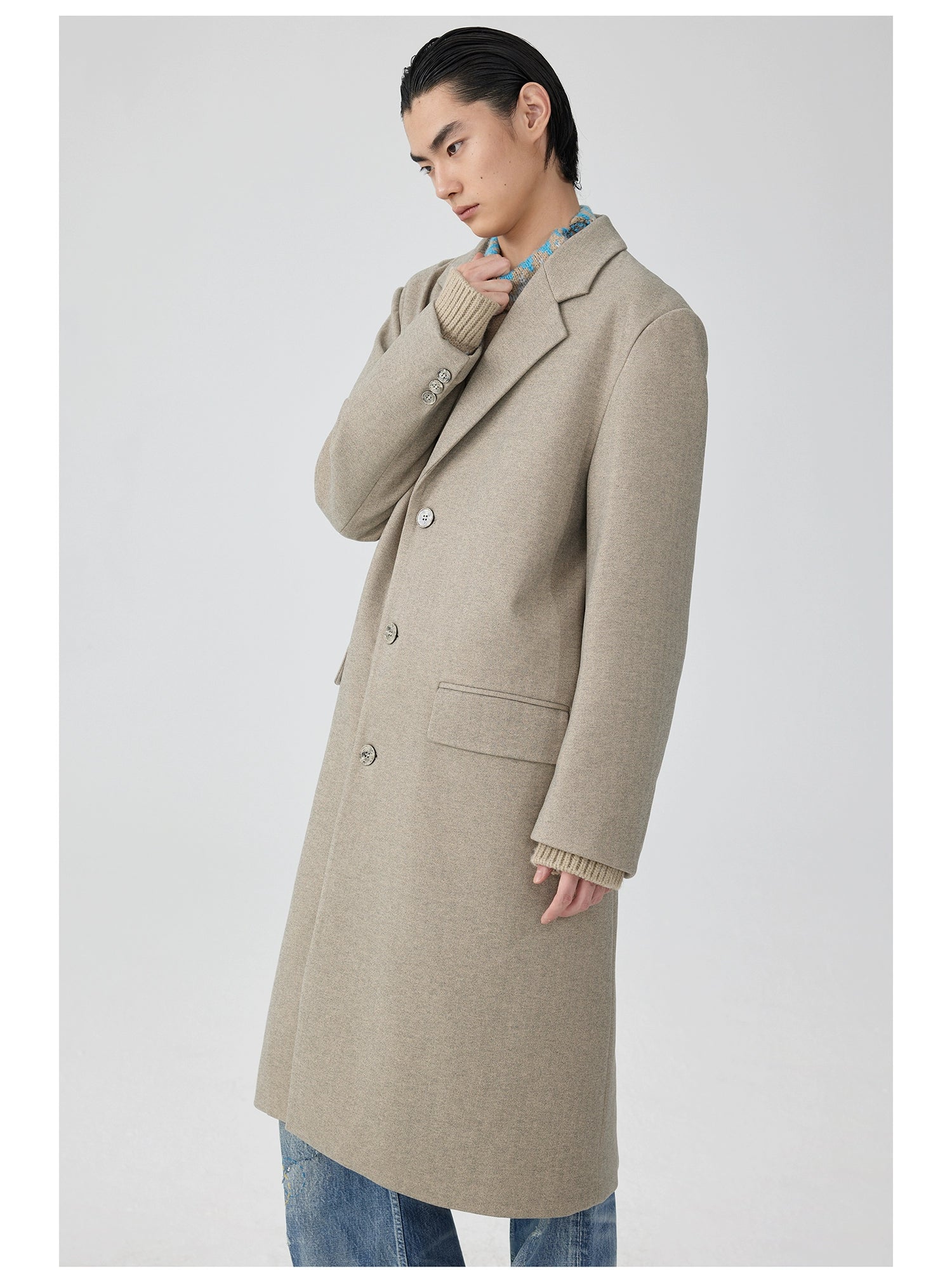 Oversized Wool Blend Overcoat