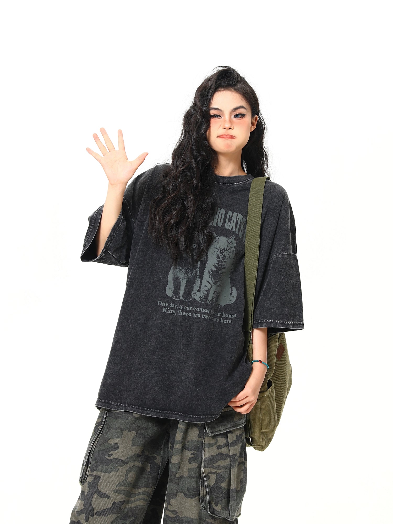 Two Cats Vintage Tee