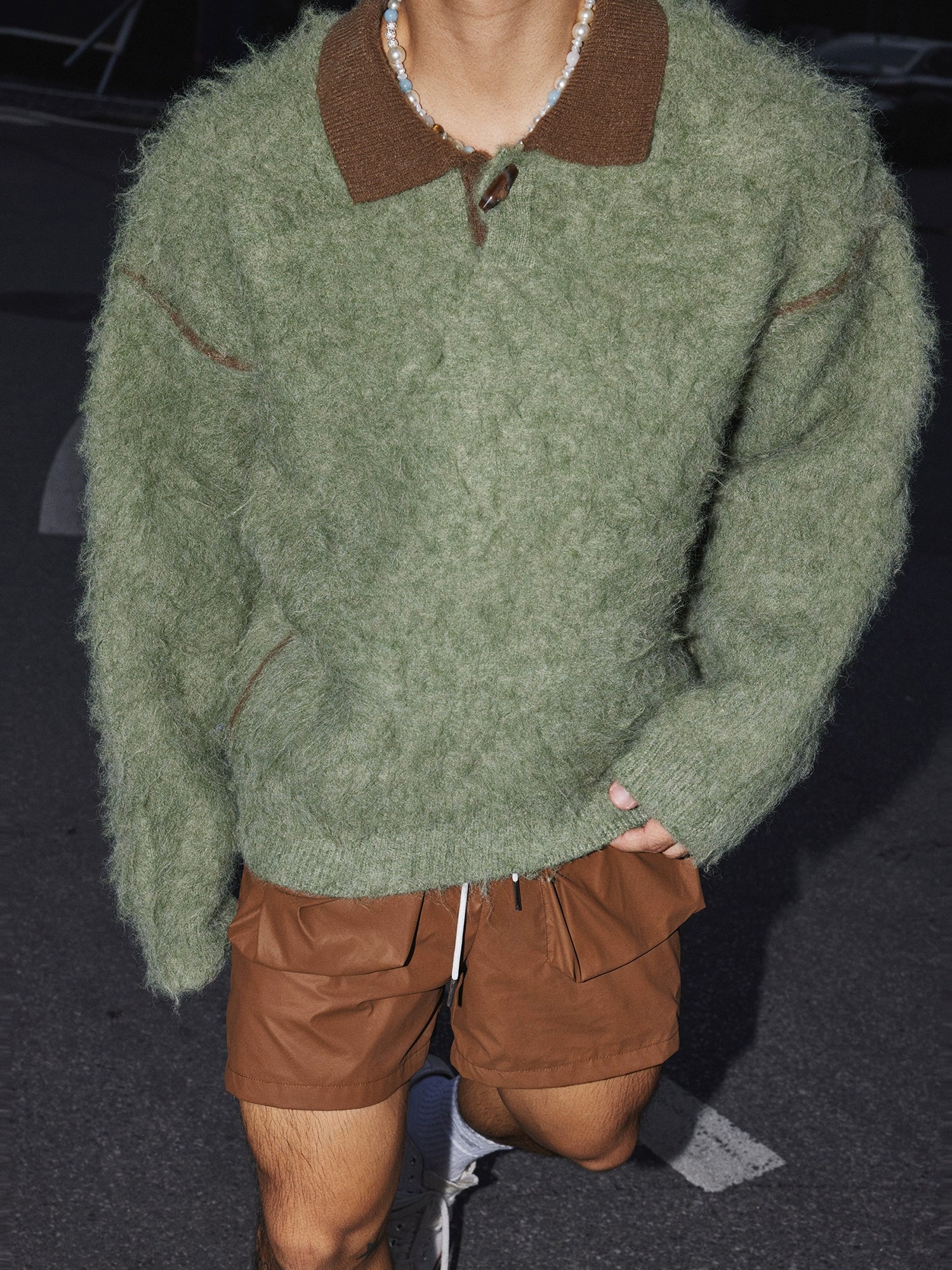 Mossy Fuzz Vintage Knit Sweater