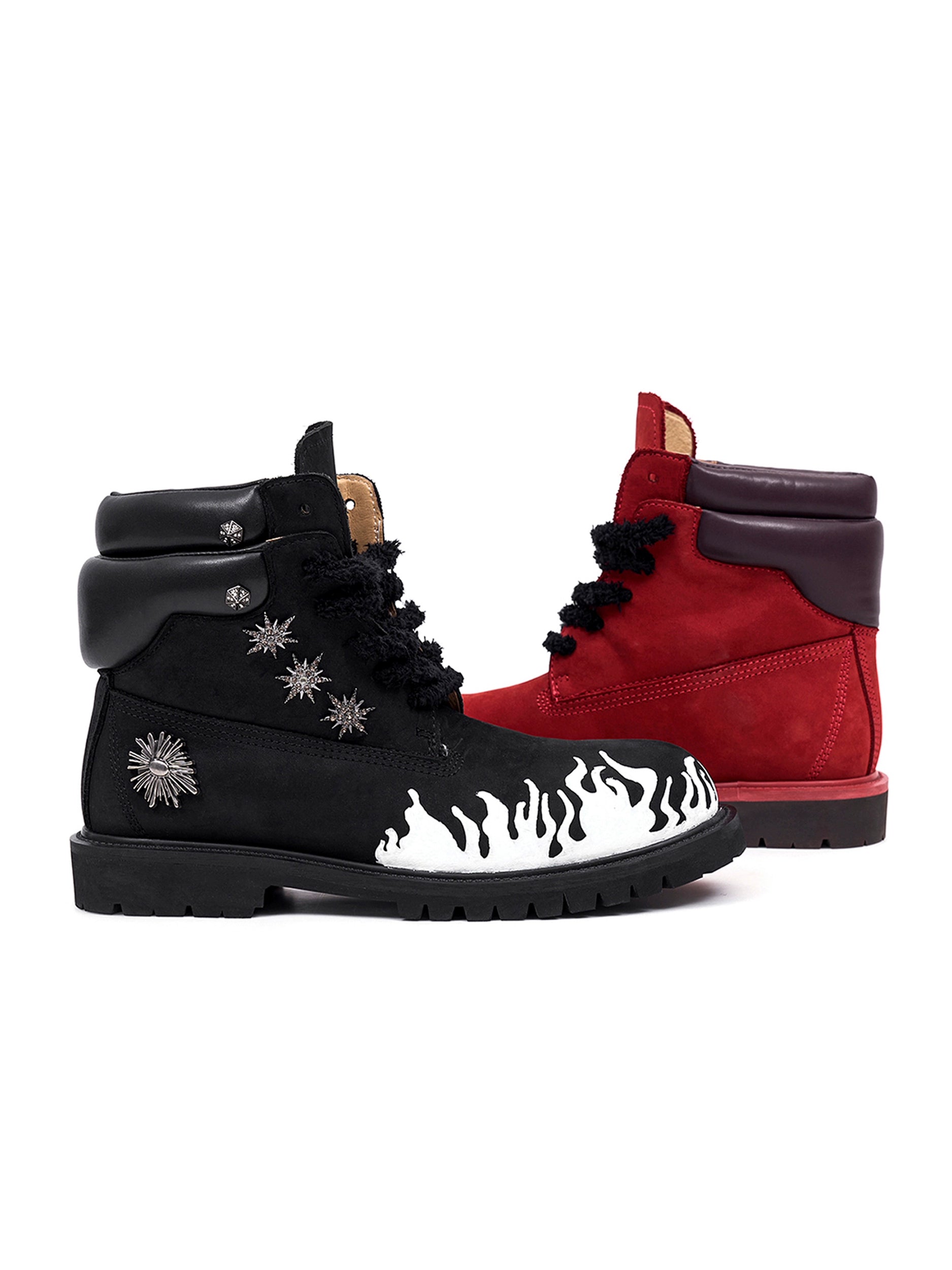 Midnight Inferno Sunburst Combat Boots
