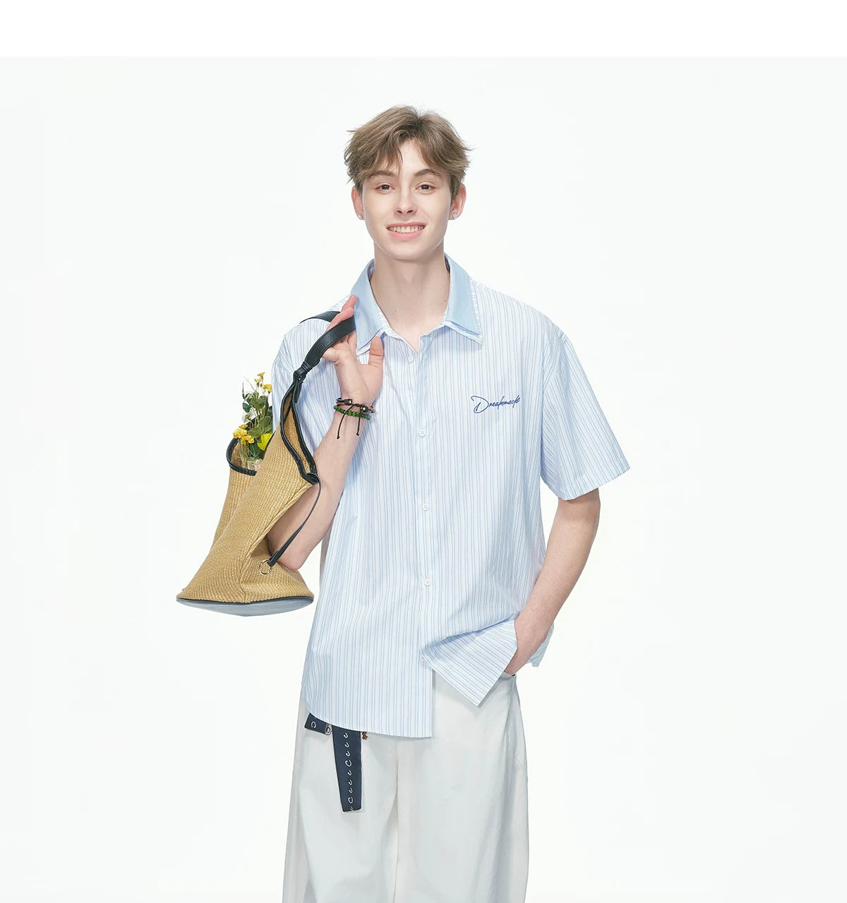 Daylight Pinstripe Contrast Collar Shirt