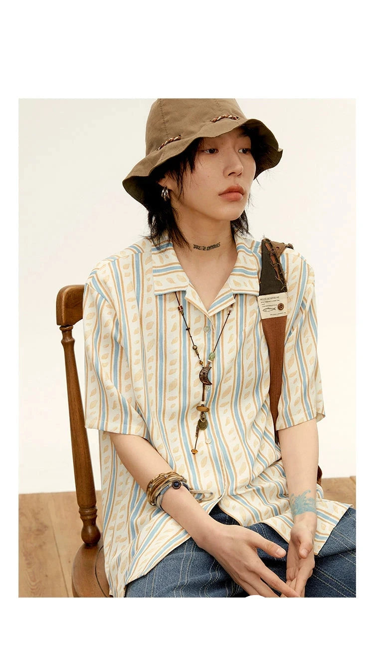 octopusme Striped Linen Shirt