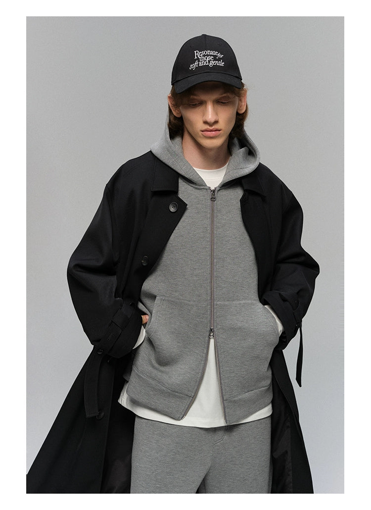 Double Zip Hooded Sweatshirt