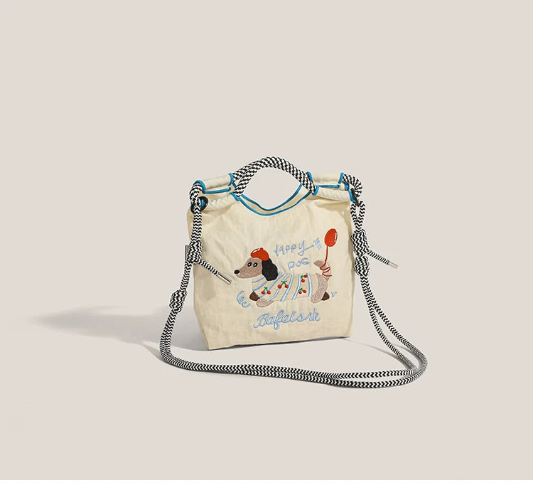 Happy Hotdog Pup Rope Crossbody