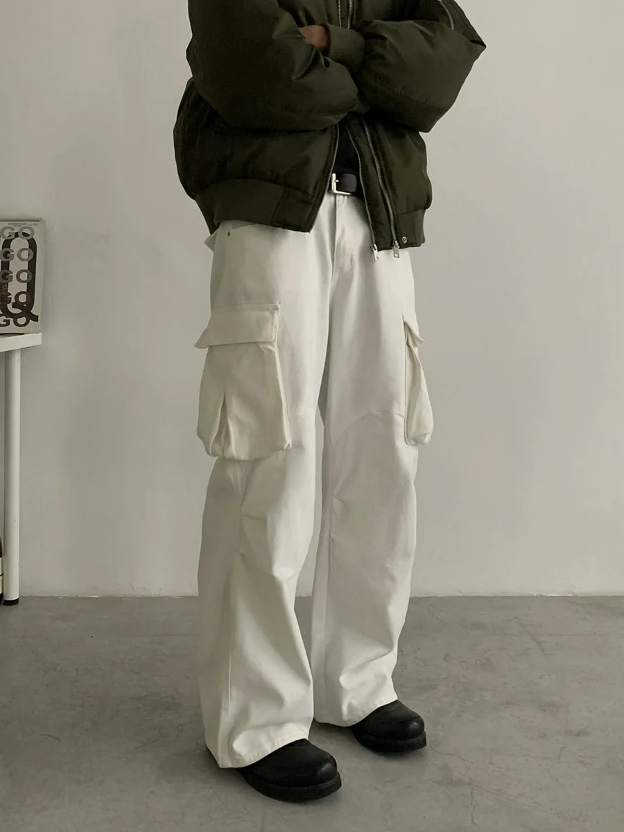 Retro Style Cargo Work Pants - chiclara