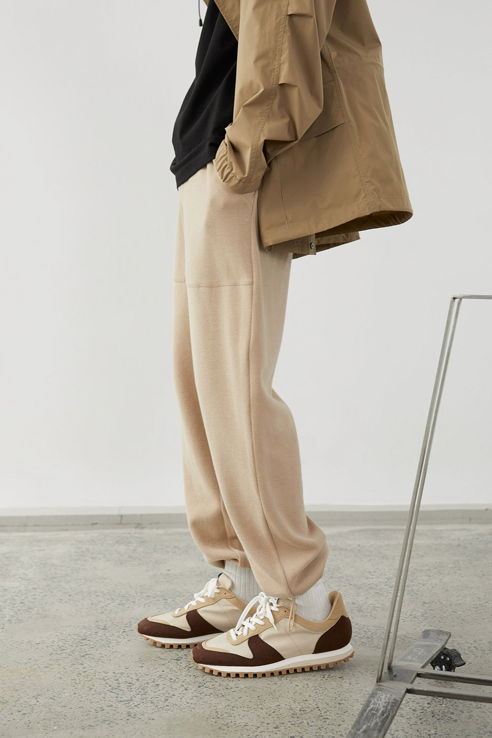 Drawstring Wide-Leg Athletic Pants