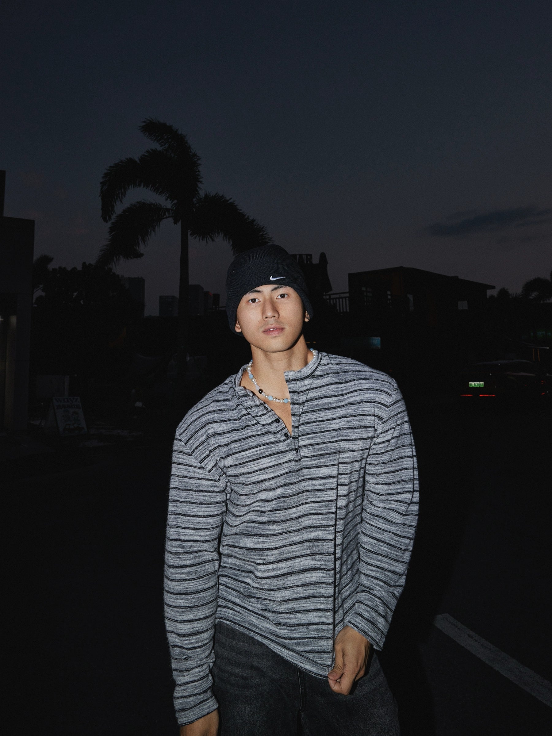 Cloudline Shadow Henley Knit Top