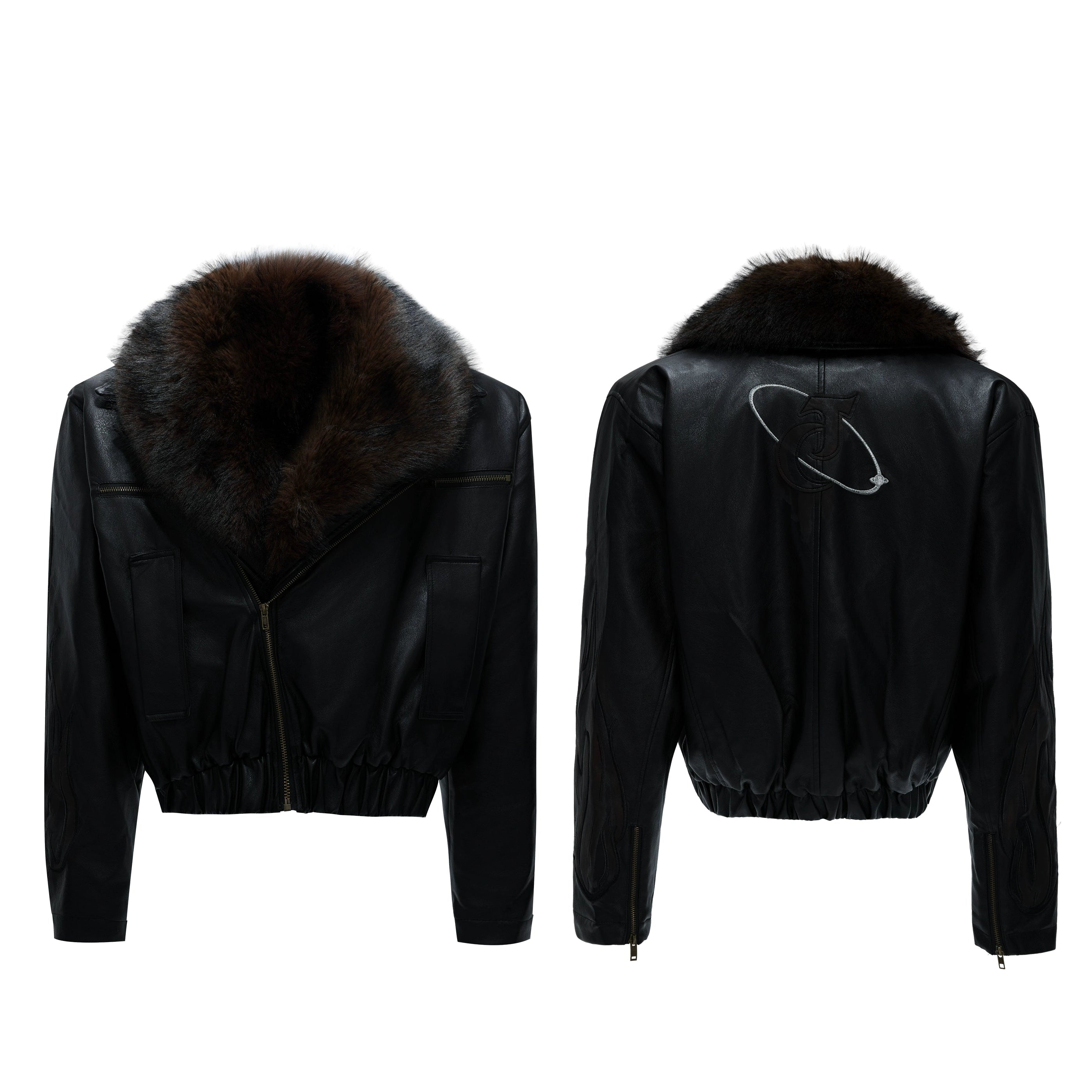 Orbit Luxe Fur Leather Jacket