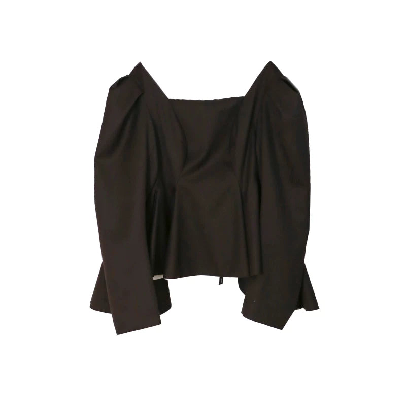 Noirveil Sculpted Puff Sleeve Top