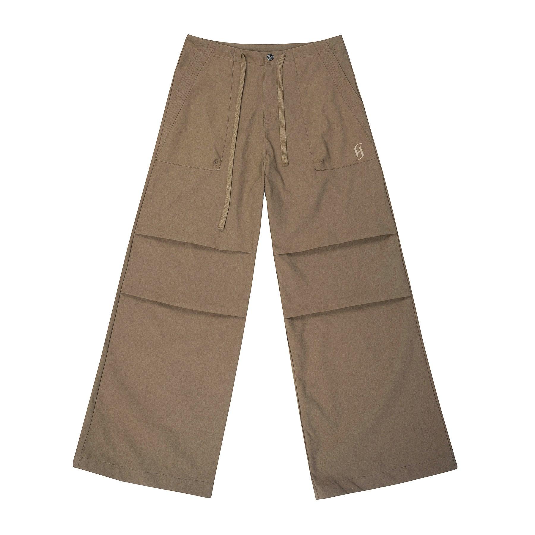 Pleated Tactical Drawstring Pants - chiclara