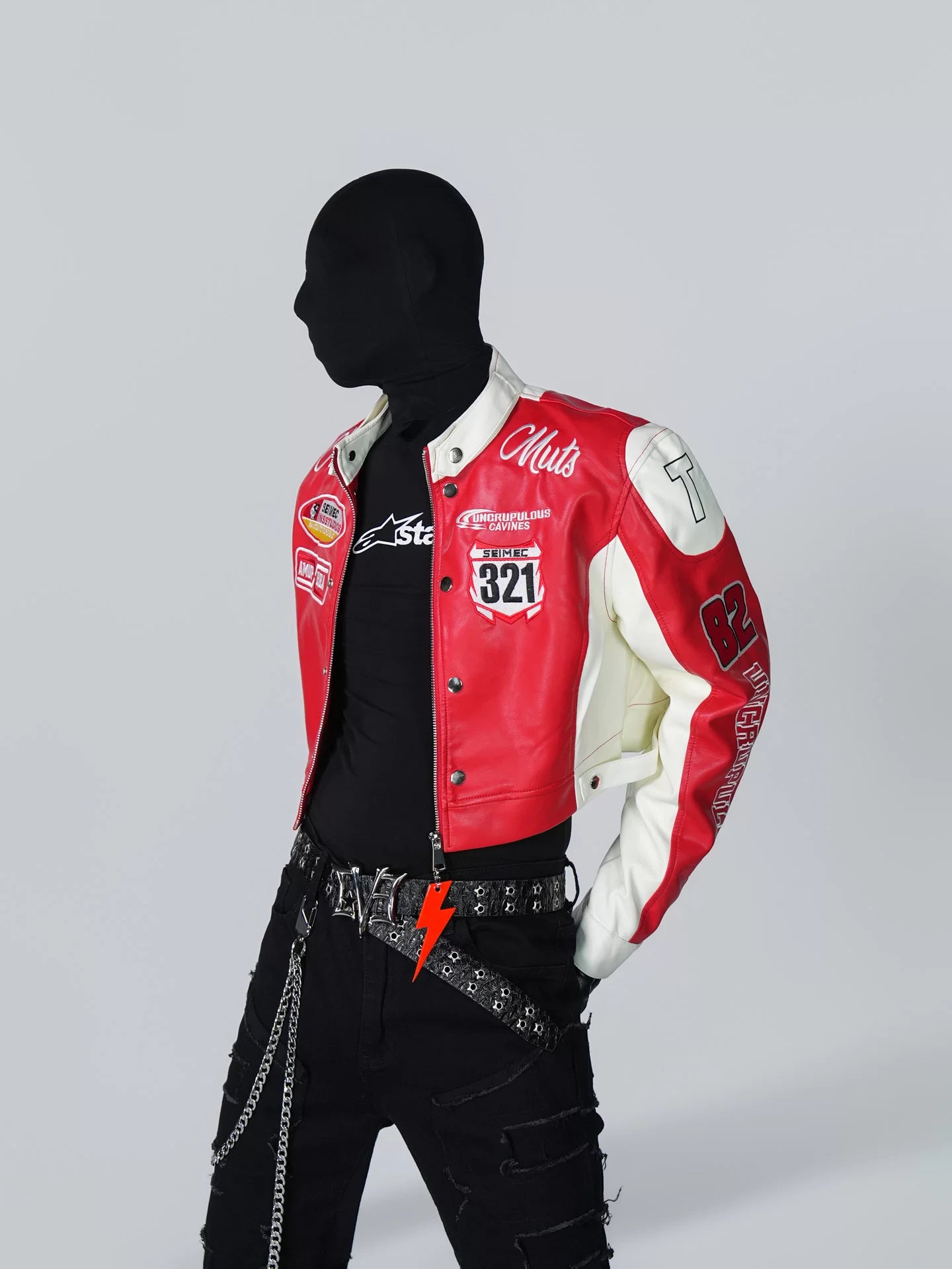 Scarlet Overdrive Cropped Racing Jacket