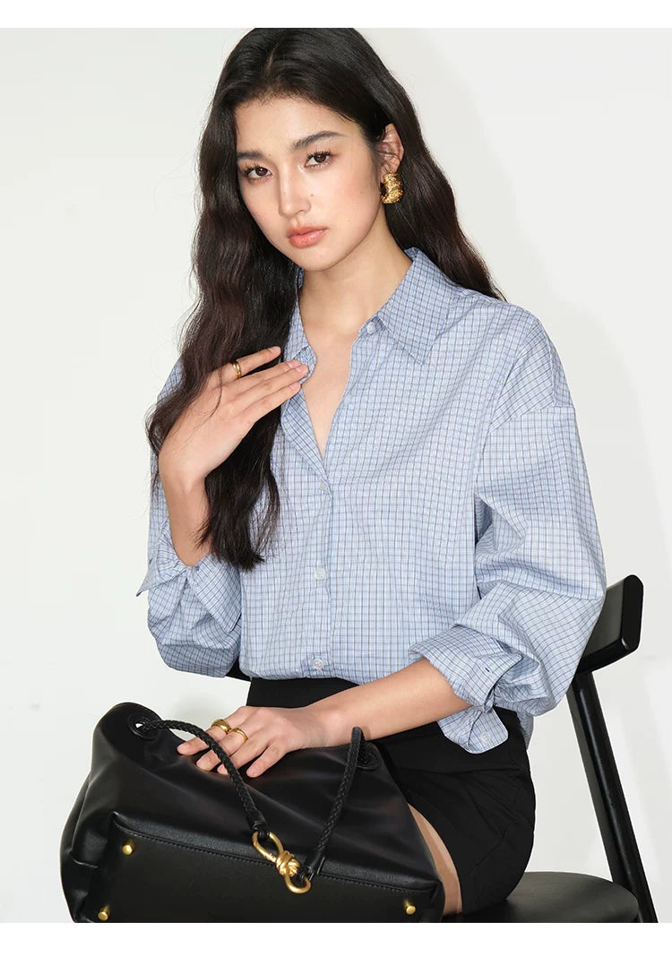 Relaxed Cotton Button Front Shirt