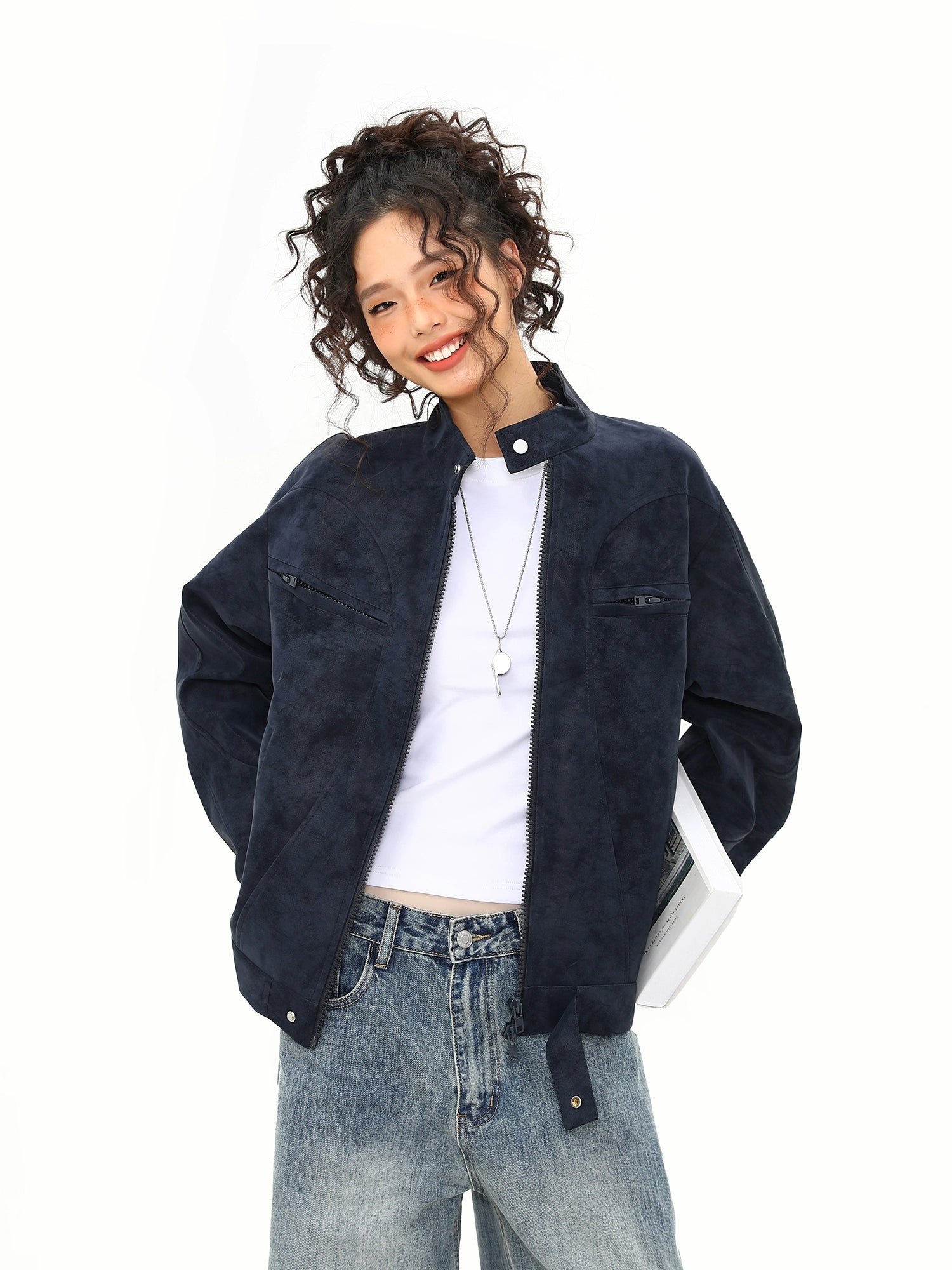 Drift Faux Suede Zip Jacket