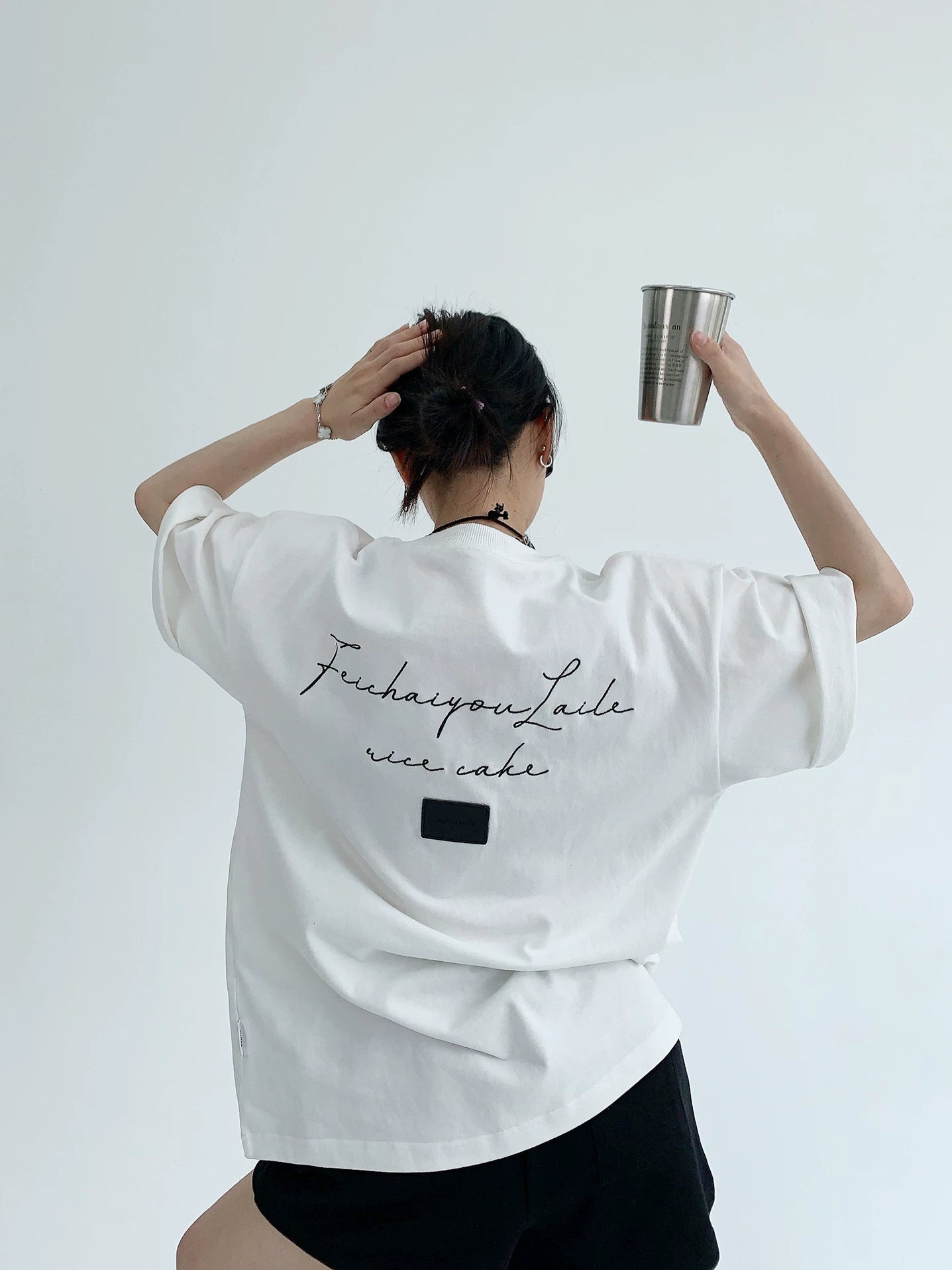 Silver Script Backdrop Tee