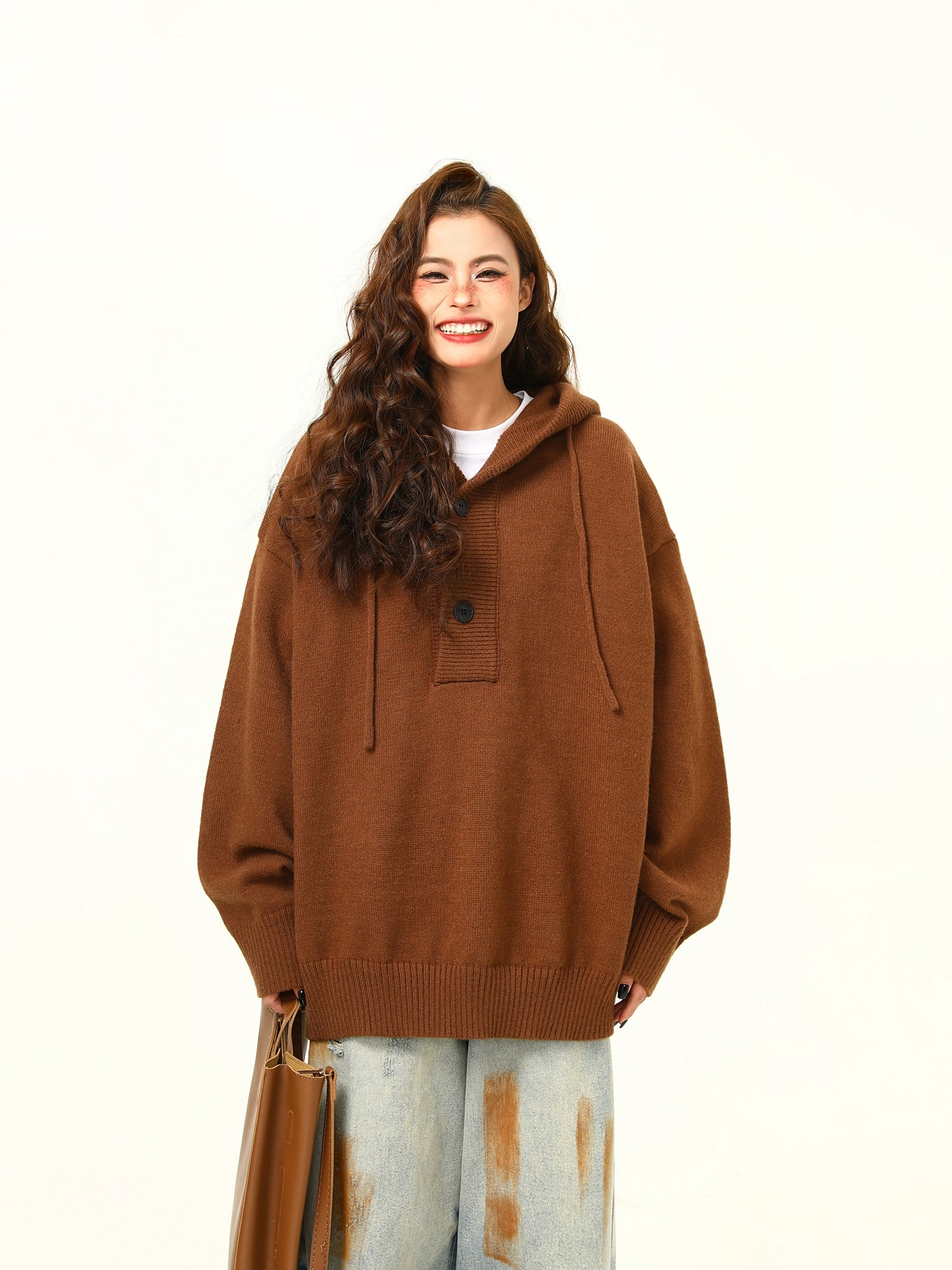 Cozy Knit Hoodie Pullover Sweater