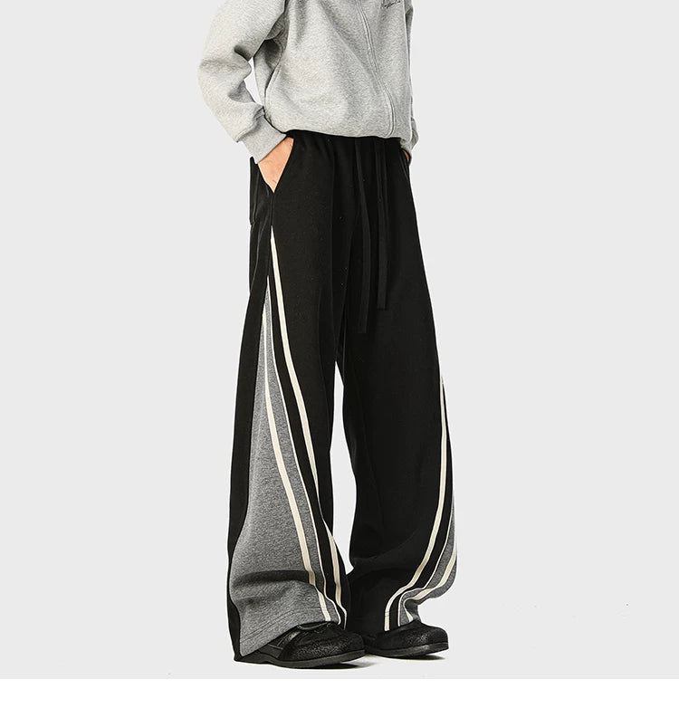 Mint-Stripe Varsity Track Pants