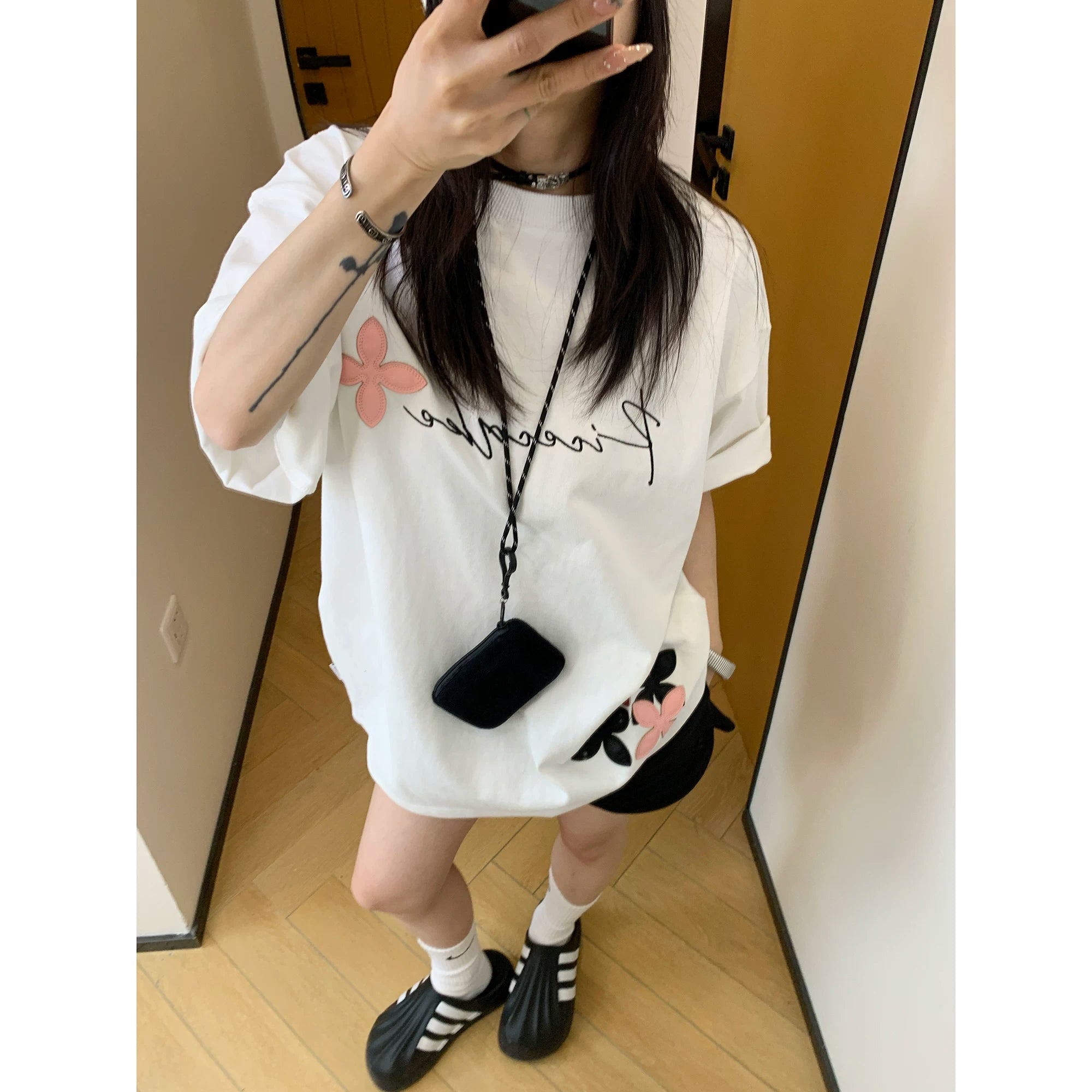 Blossom Script Oversize Tee