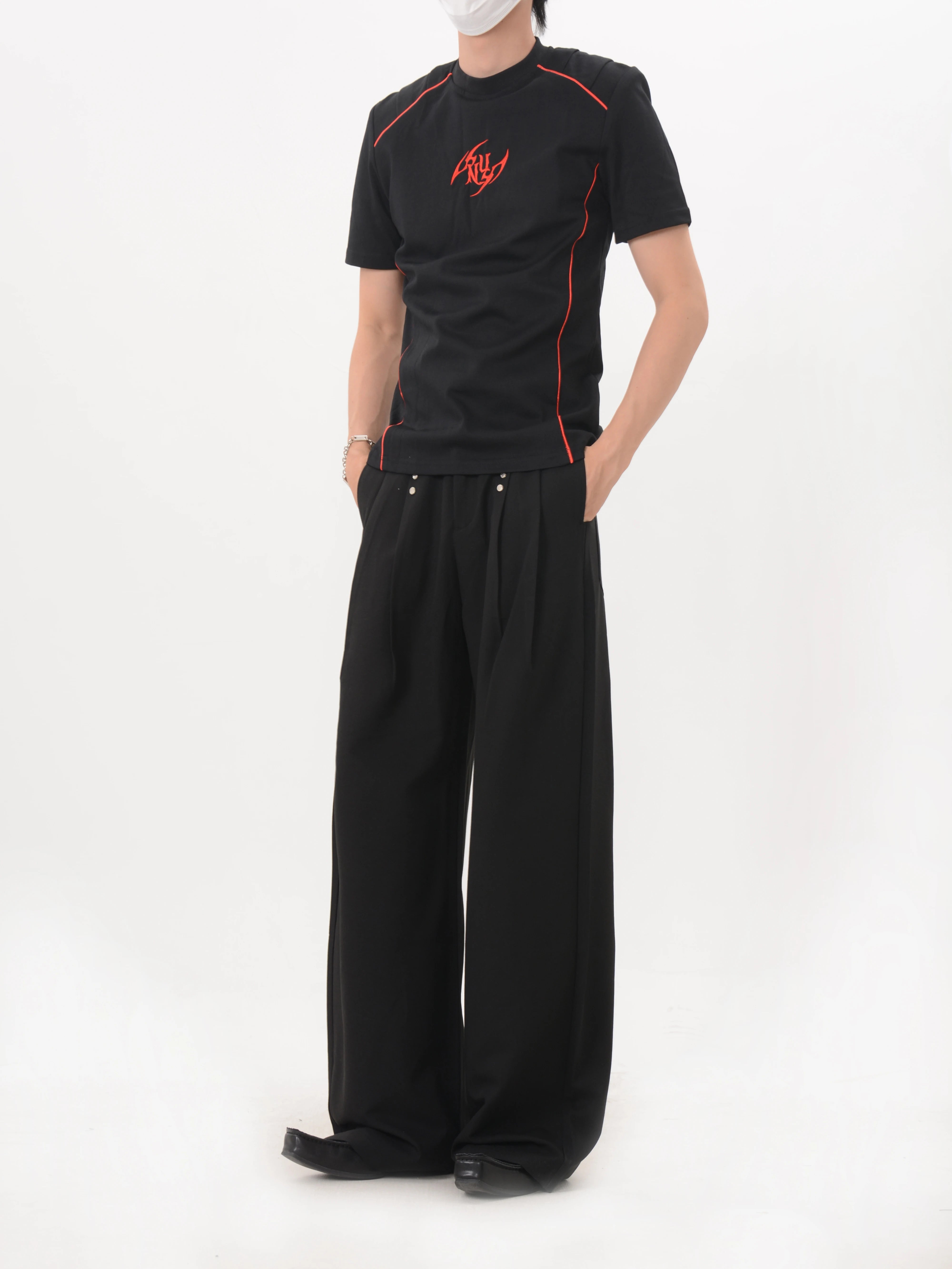 Crimson Circuit Fitted Tee
