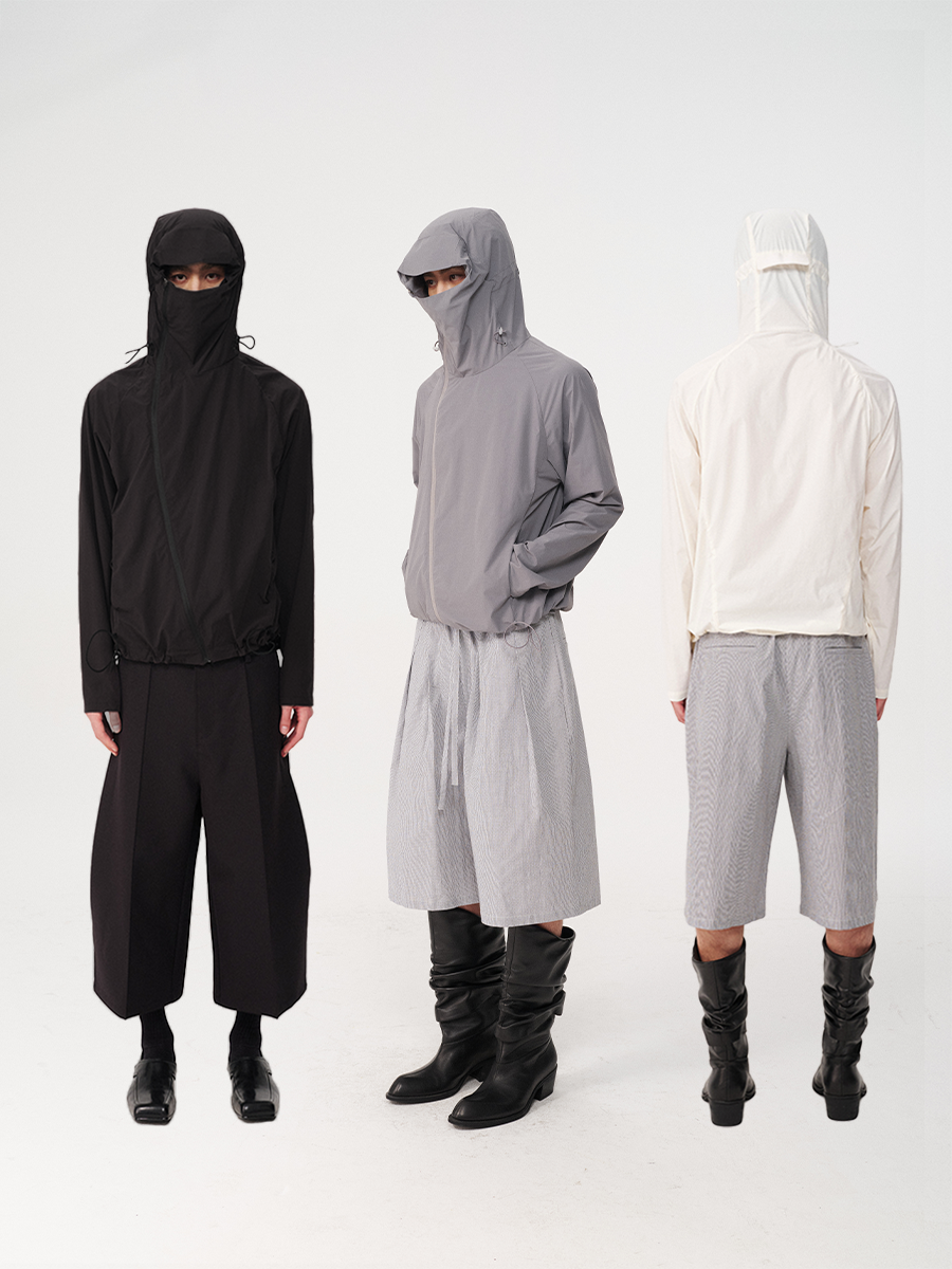 Face-Shield Tech Windbreaker Jacket