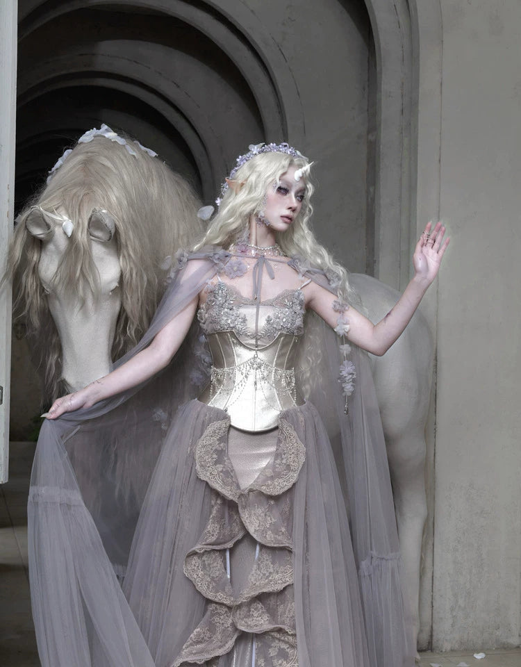 Iridescent Lilac Mermaid Gown