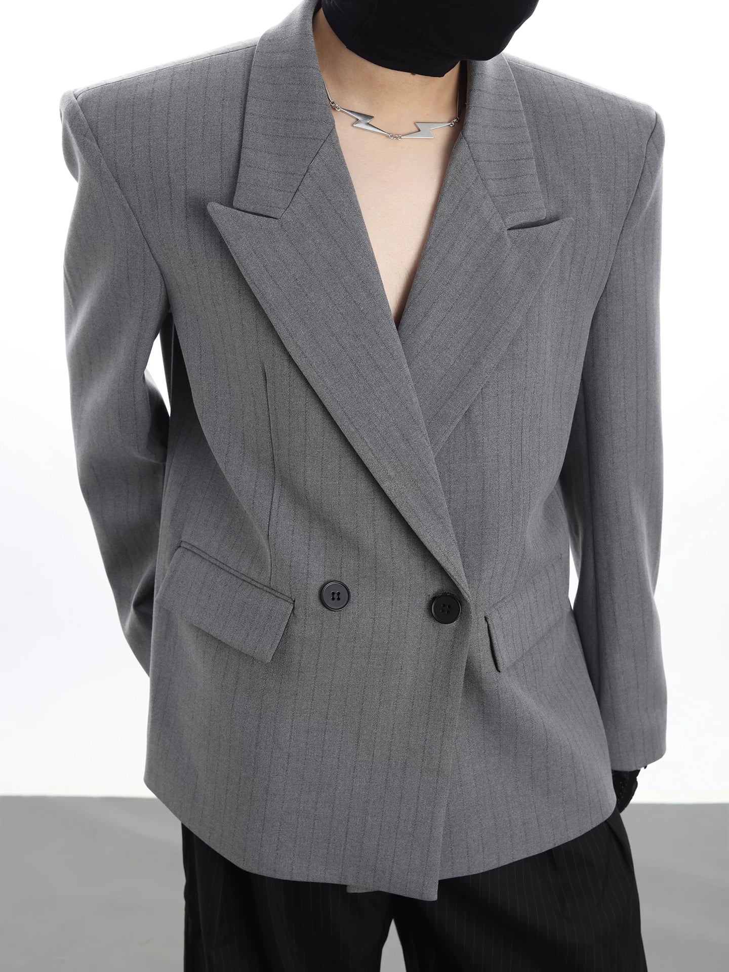 Midnight Syndicate Pinstripe Blazer